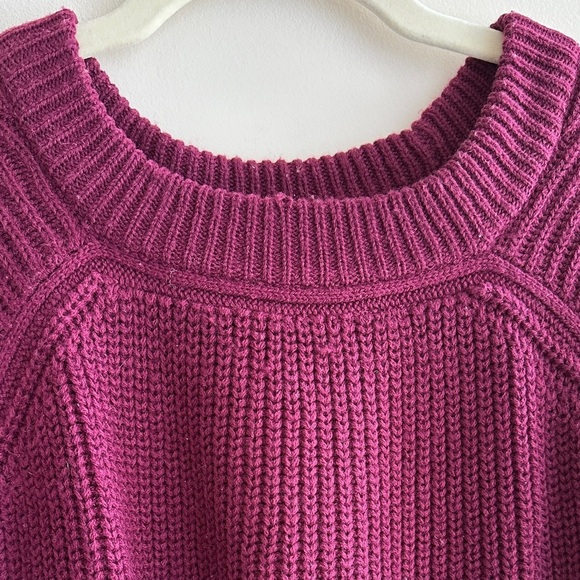 RDI Berry/Purple/Maroon Oversized Knit Cozy Sweater, Leggings Sweater, Size XL - Picture 8 of 15